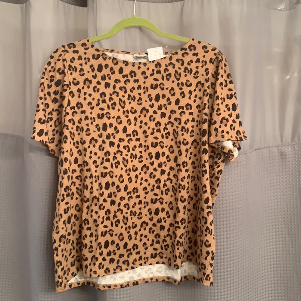J. Crew- Size XL- Leopard Print TShirt